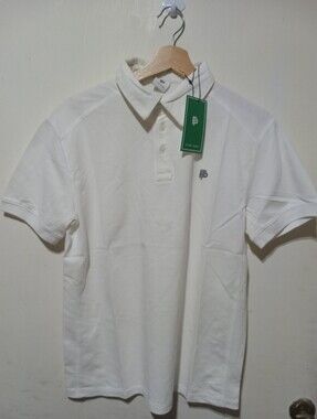 Men's Flint Park White Tennis Polo NWT Sz Med